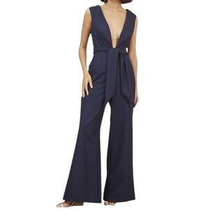 Finders Keepers Navy Wide Leg Jumpsuit